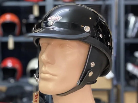 DRAGSTER RETRO HALF HELMET BLACK