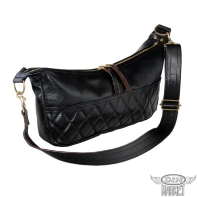 SHM LEATHER SHOULDER BAG BLACK