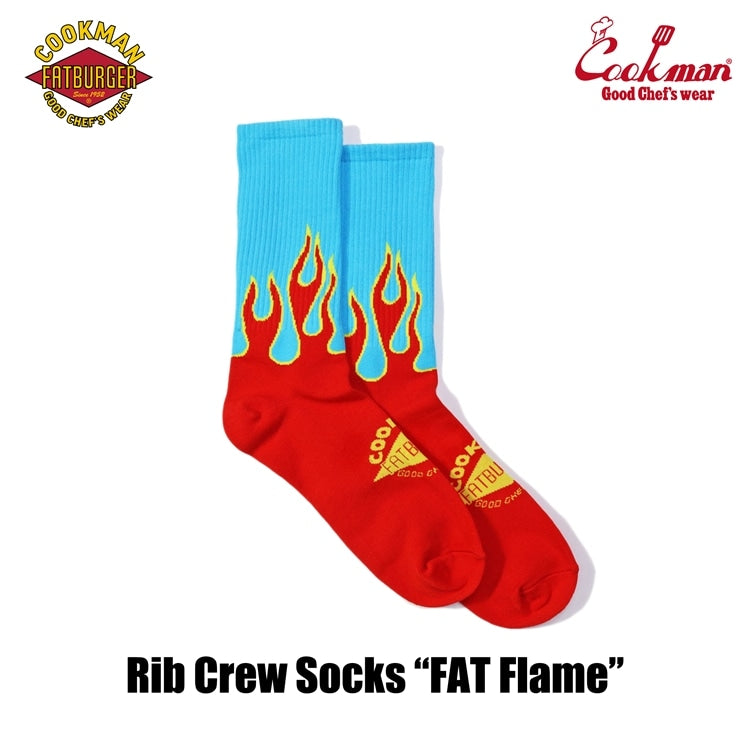 ソックス Rib Crew Socks FAT Flame 153-43162