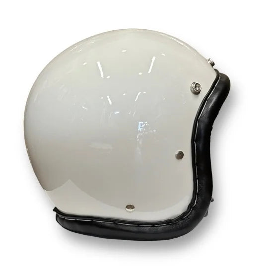 DRAGSTER LEATHER TRIM HELMET WHITE