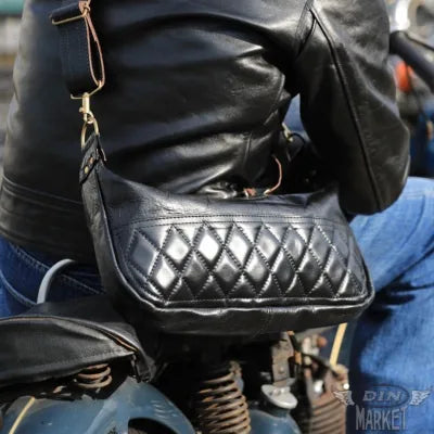 SHM LEATHER SHOULDER BAG BLACK