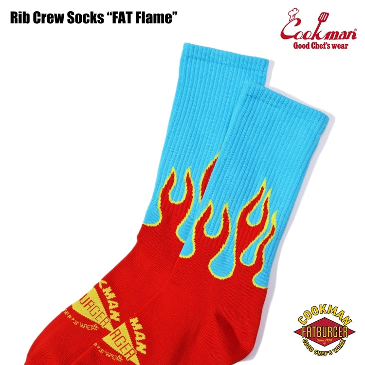 ソックス Rib Crew Socks FAT Flame 153-43162