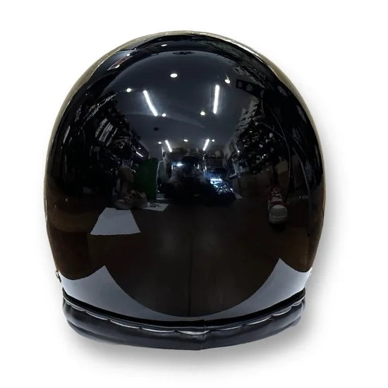 DRAGSTER LEATHER TRIM HELMET BLACK