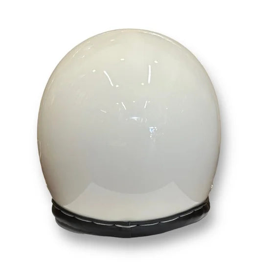 DRAGSTER LEATHER TRIM HELMET WHITE