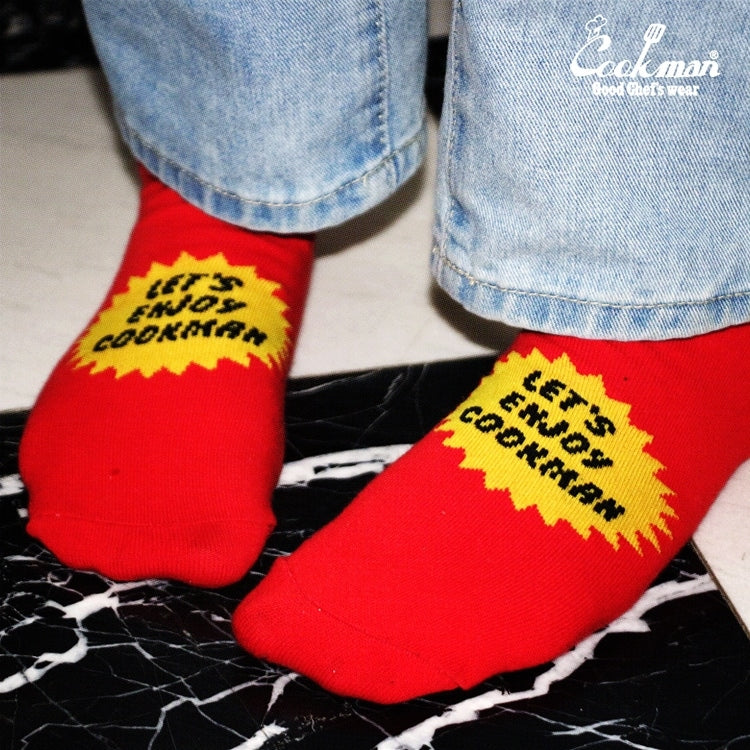 ソックス Rib Crew Socks Flame Black / Red 233-34946