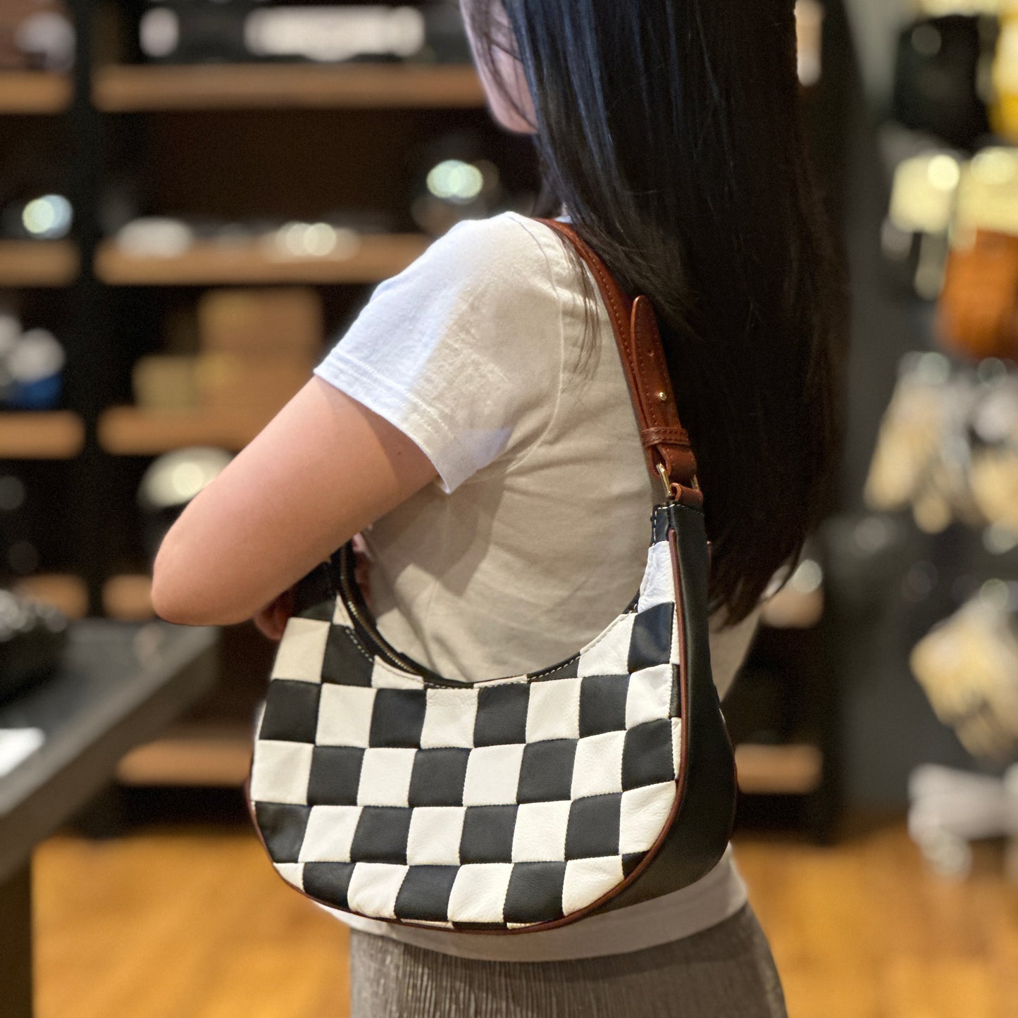 Lady cradle bag (checkerboard)