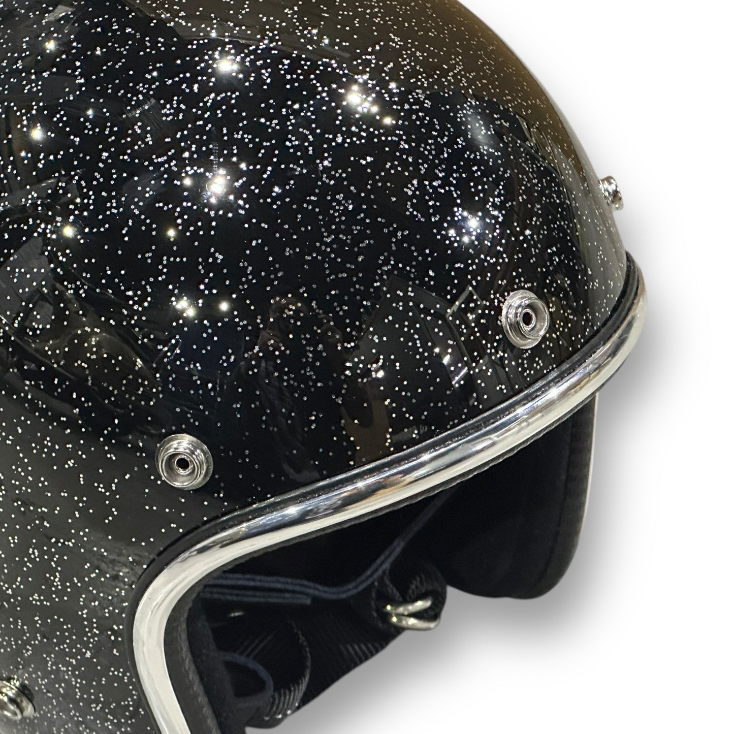 GLITTER 3/4 HELMET グリッターヘルメット BLACK/黒