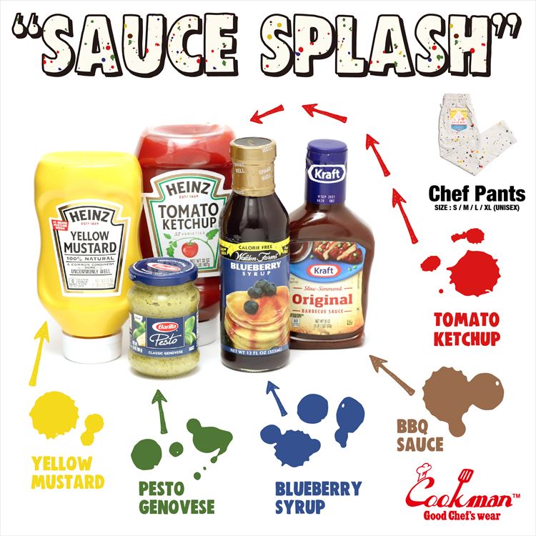 シェフパンツ Chef Pants Sauce Splash 231-32854