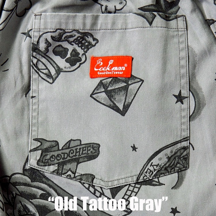 シェフパンツ Chef Pants Old Tattoo Gray 231-51804