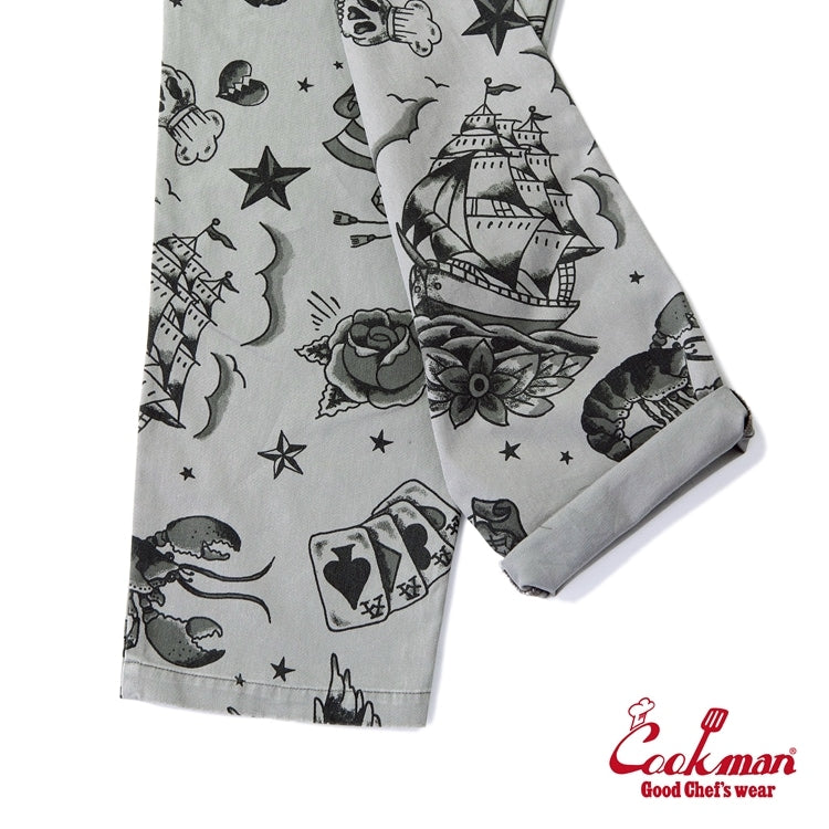 シェフパンツ Chef Pants Old Tattoo Gray 231-51804