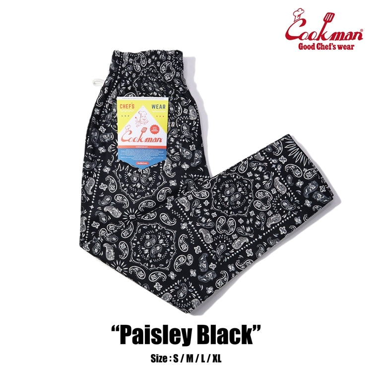 シェフパンツ Chef Pants Paisley Black 231-32832