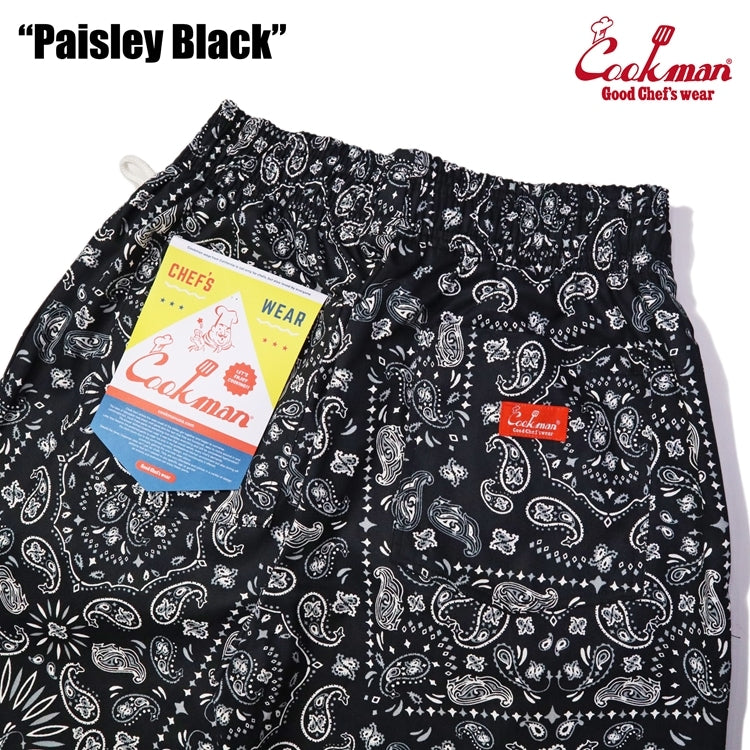 シェフパンツ Chef Pants Paisley Black 231-32832
