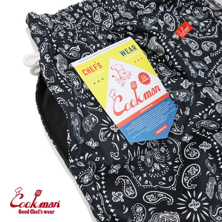 シェフパンツ Chef Pants Paisley Black 231-32832
