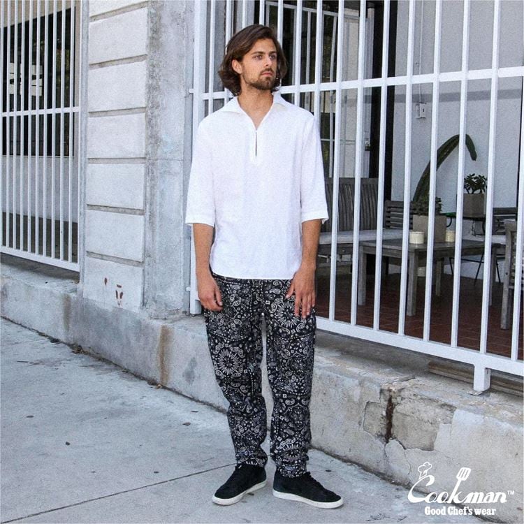 シェフパンツ Chef Pants Paisley Black 231-32832