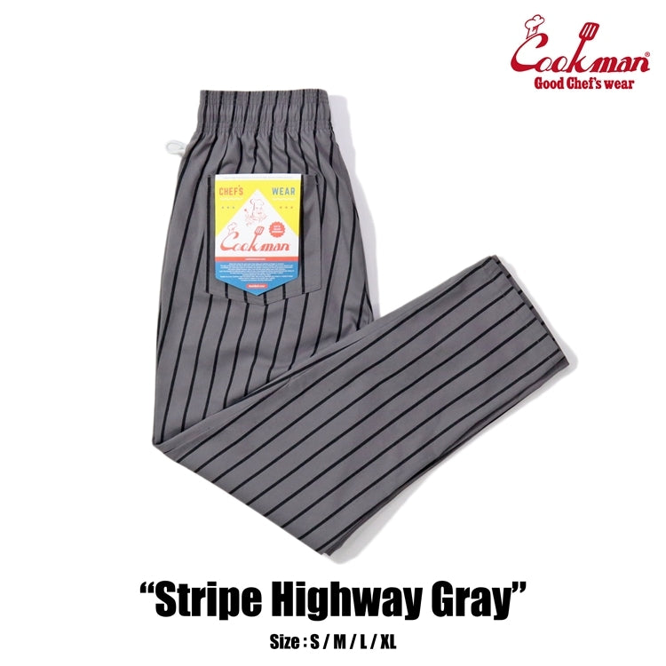 シェフパンツ Chef Pants Stripe Highway Gray 231-41819