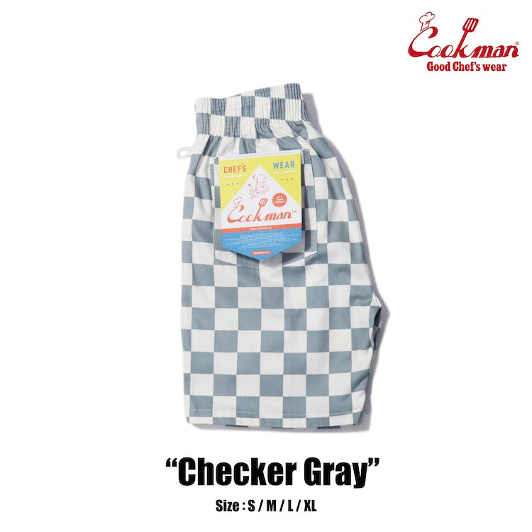 シェフパンツ Chef Pants Short Checker Gray 231-31940