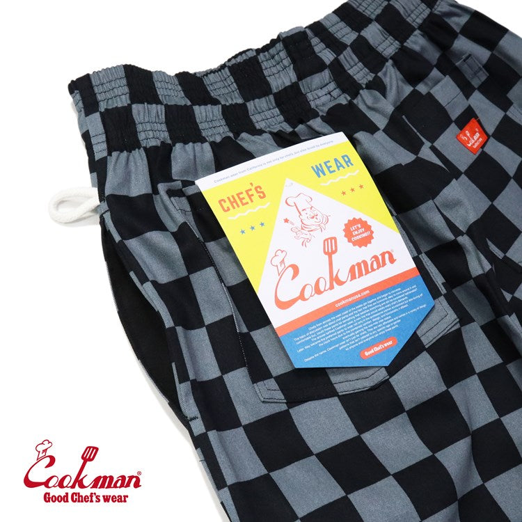 シェフパンツ Chef Pants Short Checker Charcoal 231-31939