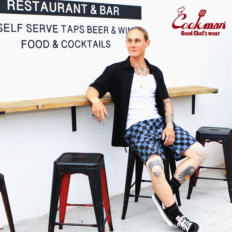 シェフパンツ Chef Pants Short Checker Charcoal 231-31939