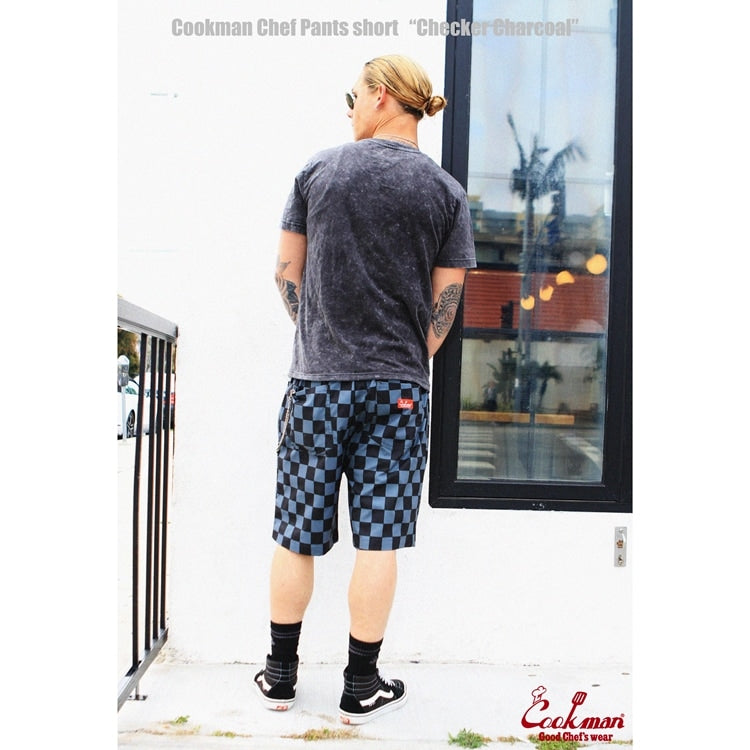 シェフパンツ Chef Pants Short Checker Charcoal 231-31939