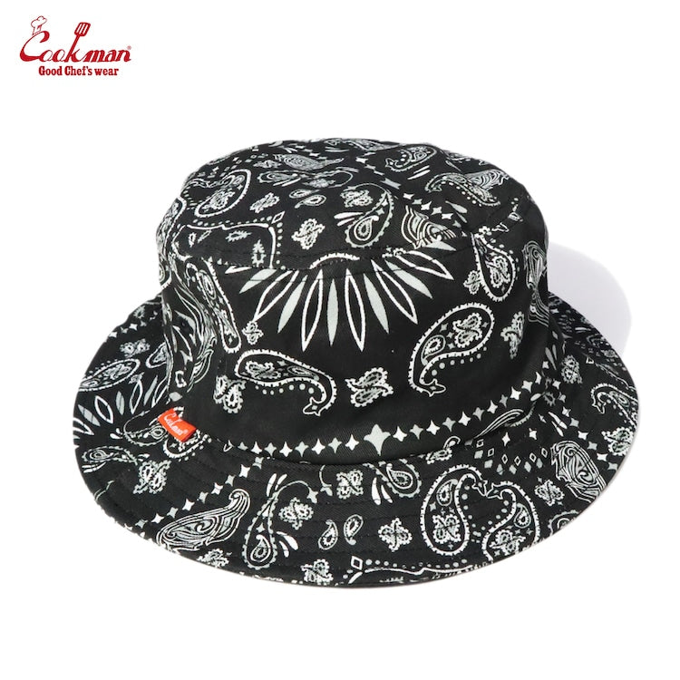 バケットハット Bucket Hat Paisley Black 233-31165