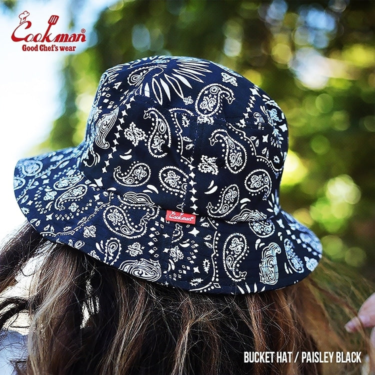 バケットハット Bucket Hat Paisley Black 233-31165