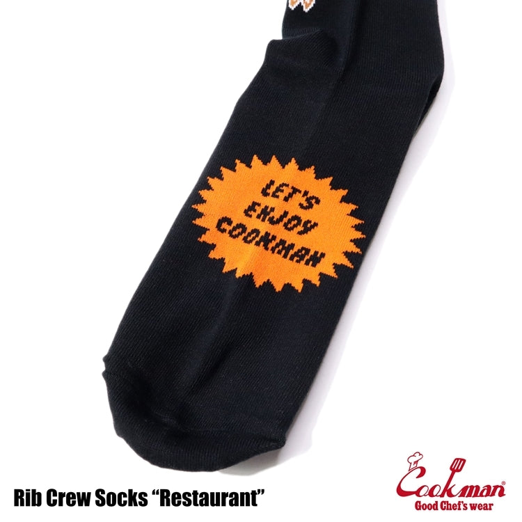 ソックス Rib Crew Socks Restaurant 233-51975