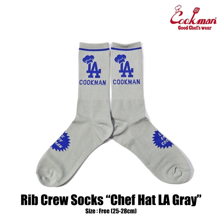 ソックス Rib Crew Socks Chef Hat LA Gray 233-51833