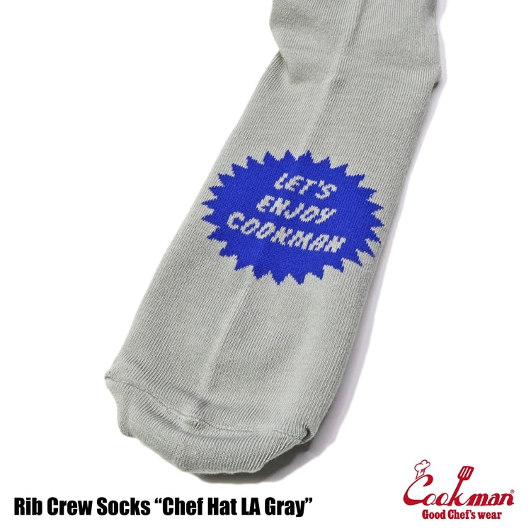 ソックス Rib Crew Socks Chef Hat LA Gray 233-51833