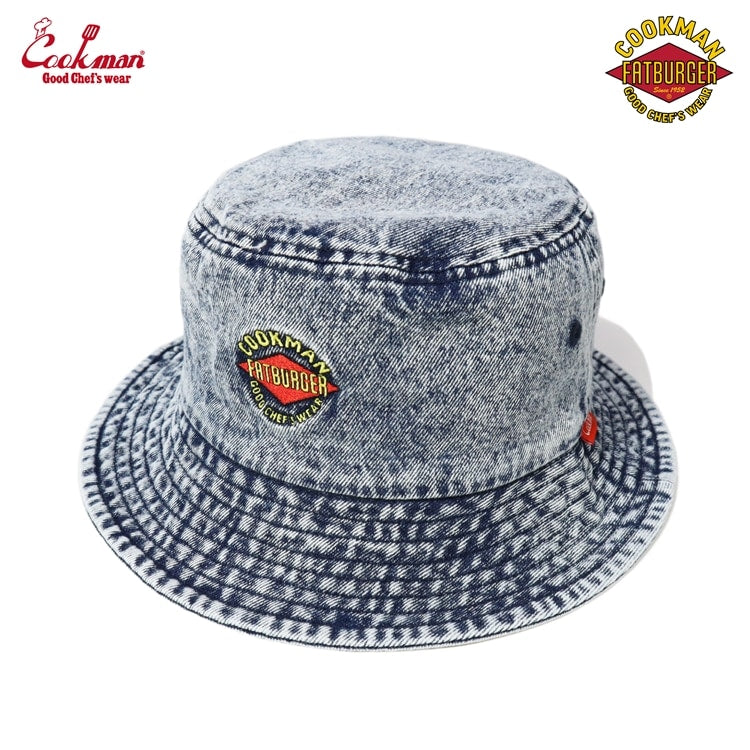 バケットハット Bucket Hat Snow Washed Denim FAT Blue 153-43166