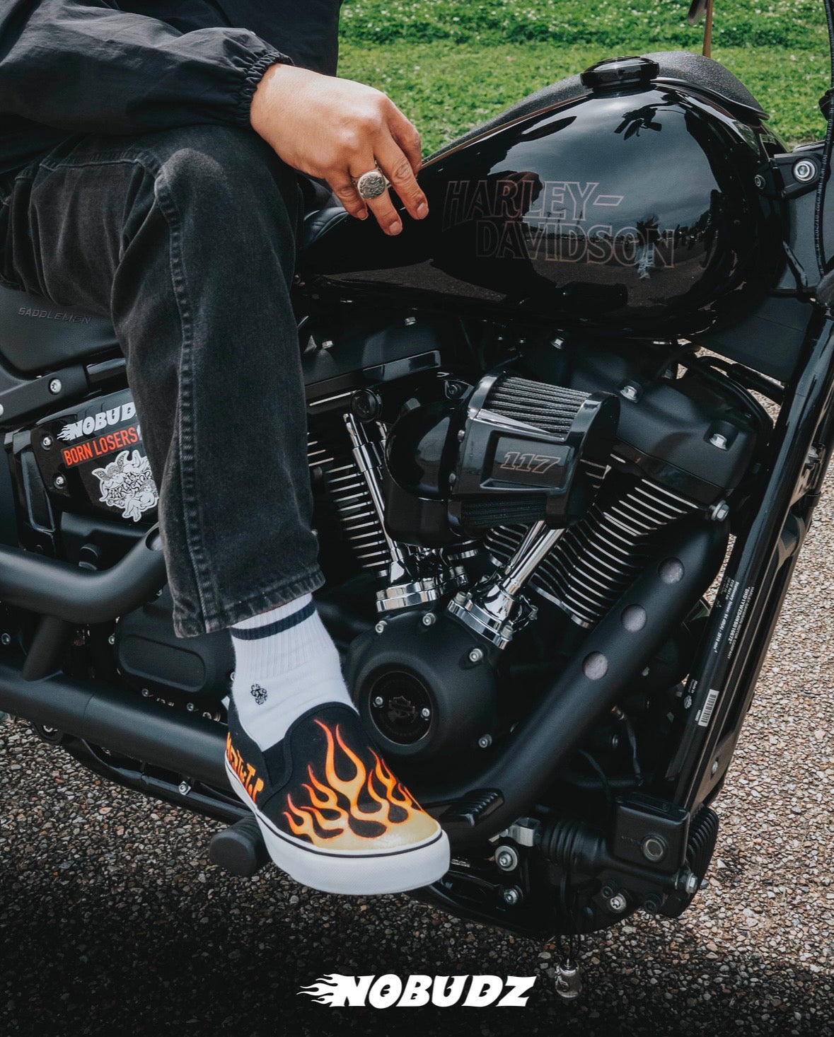 中田翔モデル FLAMES SHOES ORANGE NOBUDZ EDITION