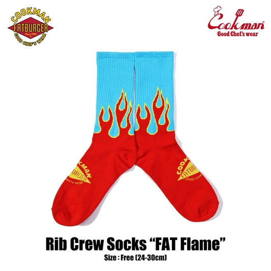ソックス Rib Crew Socks FAT Flame 153-43162