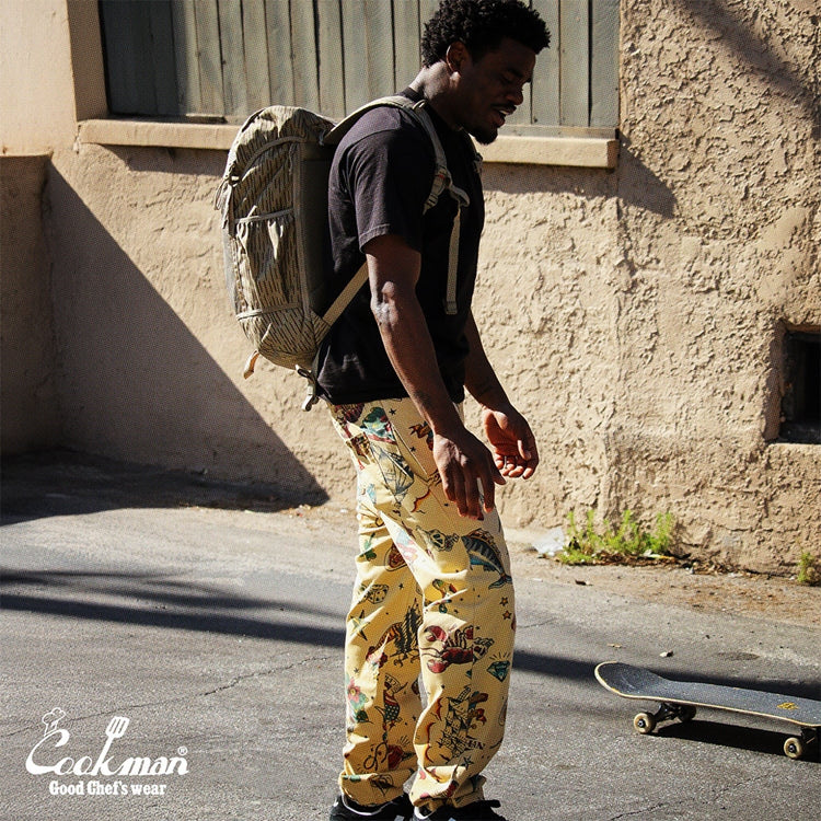 シェフパンツ Chef Pants Old Tattoo Beige 231-51801