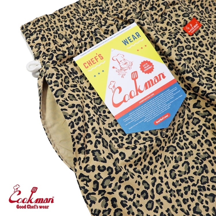 シェフパンツ Chef Pants Short Front pocket Leopard Beige 231-41981