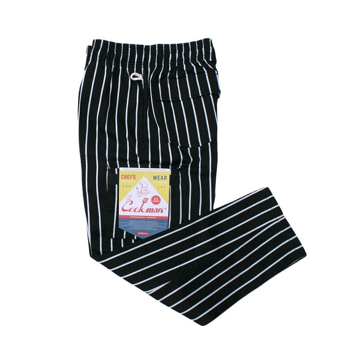 シェフパンツ Chef Pants Cargo Stripe Black 231-93885