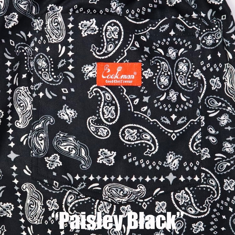 シェフパンツ Chef Pants Paisley Black 231-32832