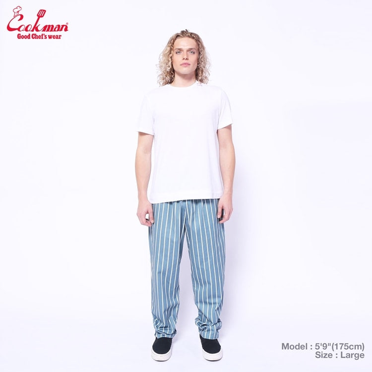 シェフパンツ Chef Pants Stripe Malibu Blue 231-41817