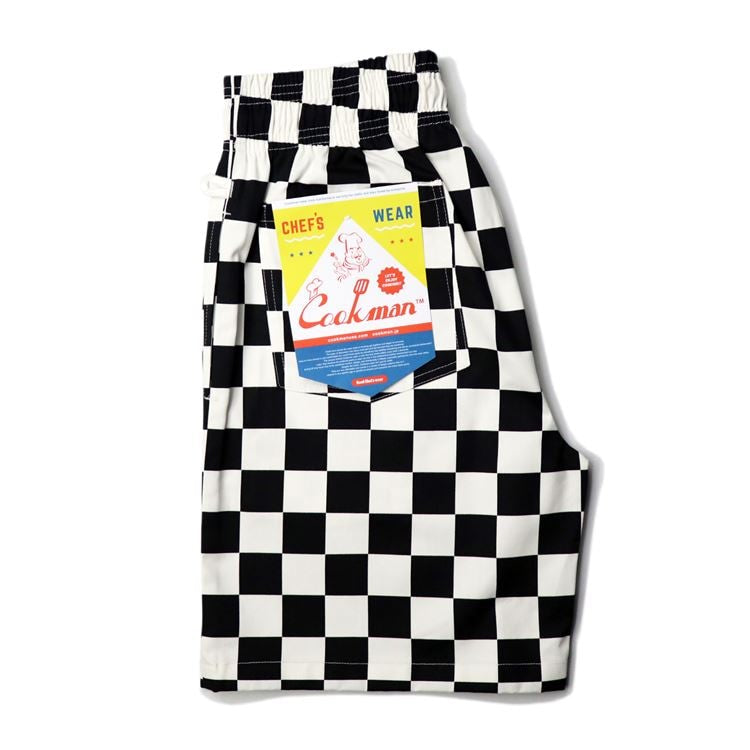 シェフパンツ Chef Pants Short Checker Black 231-32940