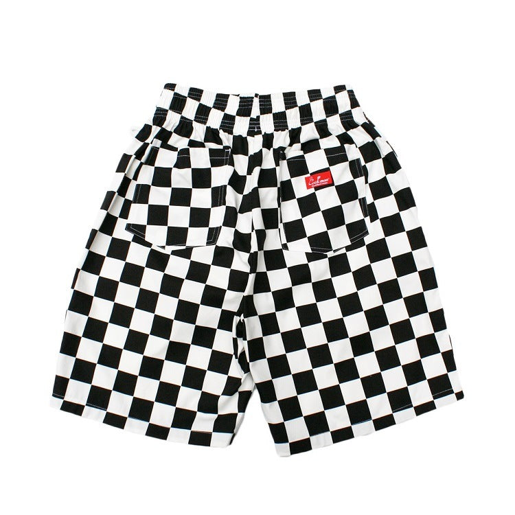 シェフパンツ Chef Pants Short Checker Black 231-32940