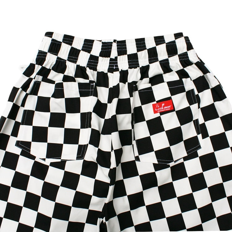 シェフパンツ Chef Pants Short Checker Black 231-32940