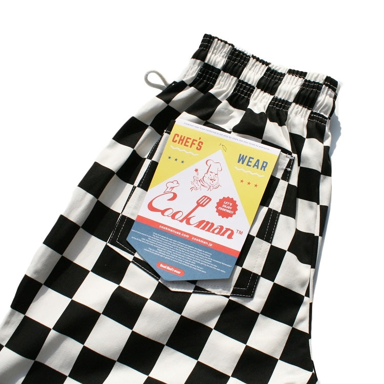 シェフパンツ Chef Pants Short Checker Black 231-32940
