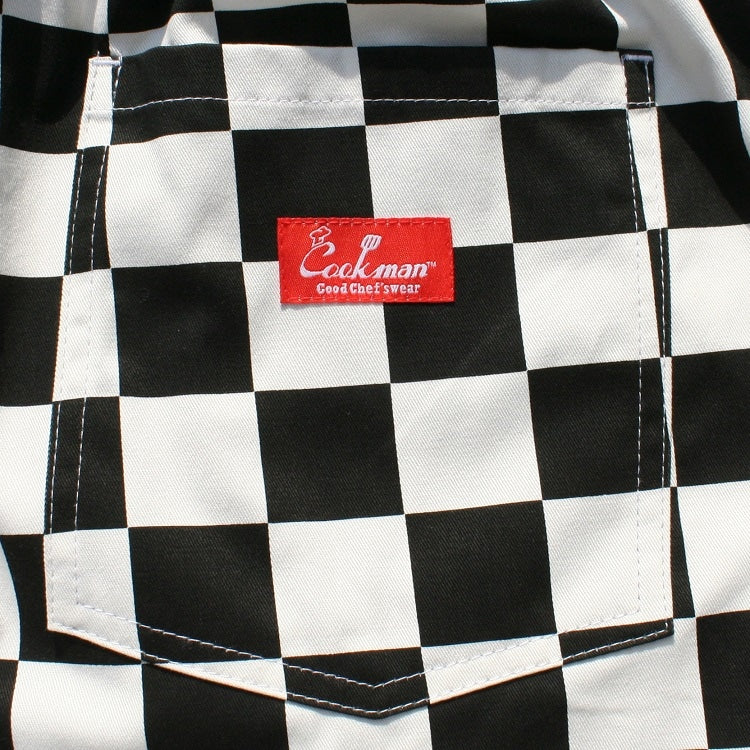 シェフパンツ Chef Pants Short Checker Black 231-32940