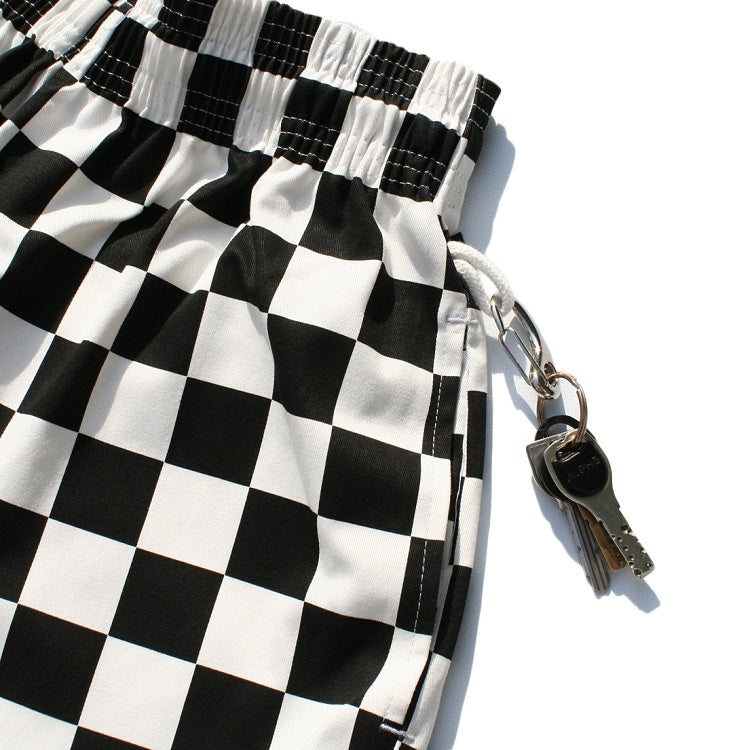 シェフパンツ Chef Pants Short Checker Black 231-32940