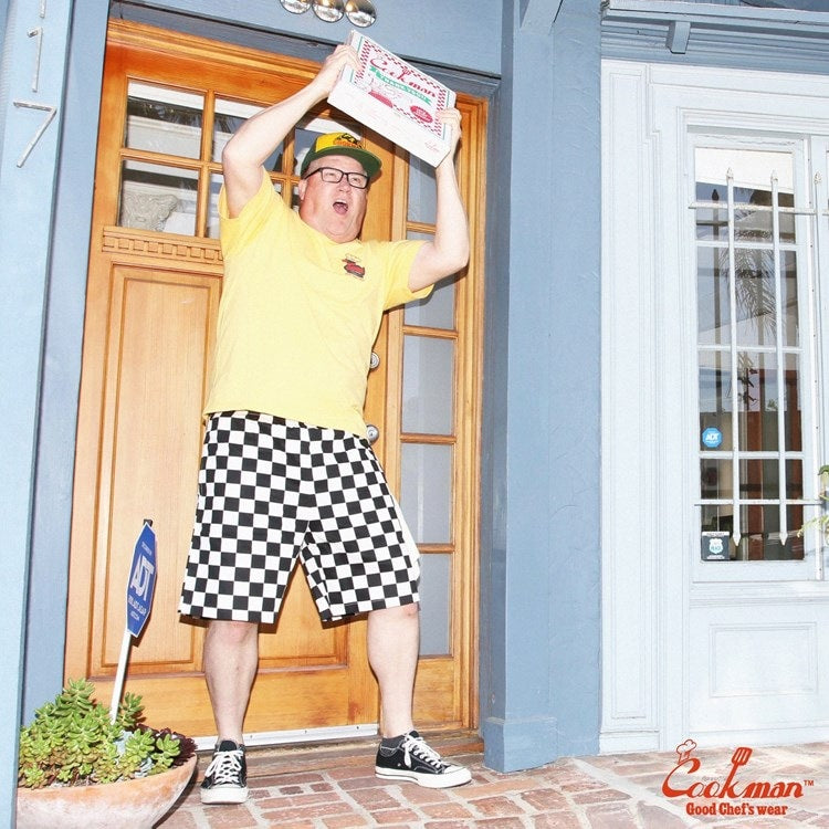 シェフパンツ Chef Pants Short Checker Black 231-32940