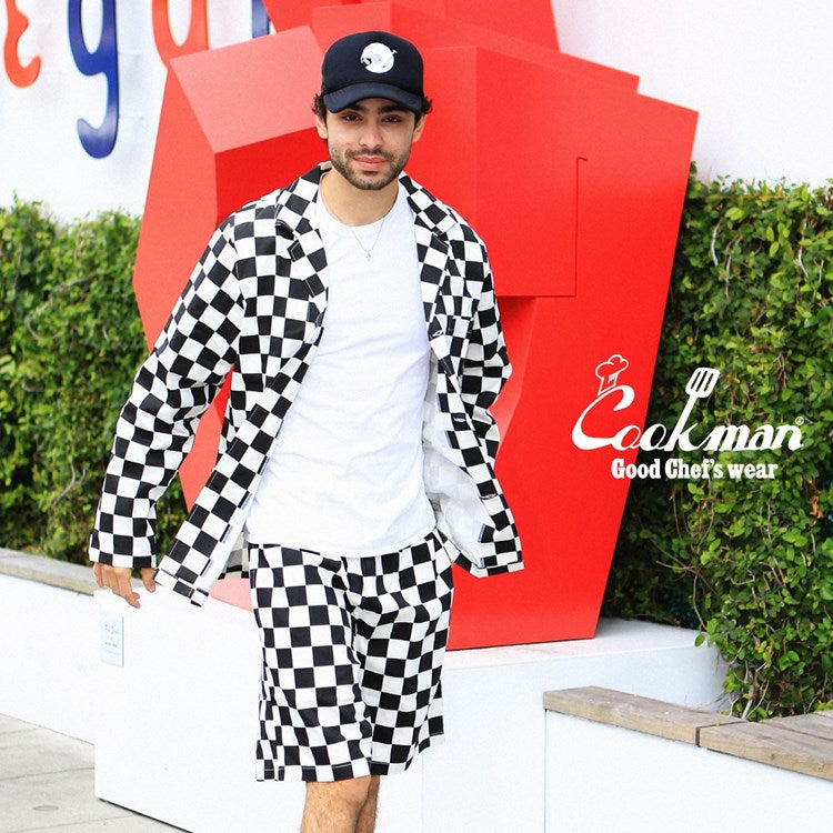 シェフパンツ Chef Pants Short Checker Black 231-32940