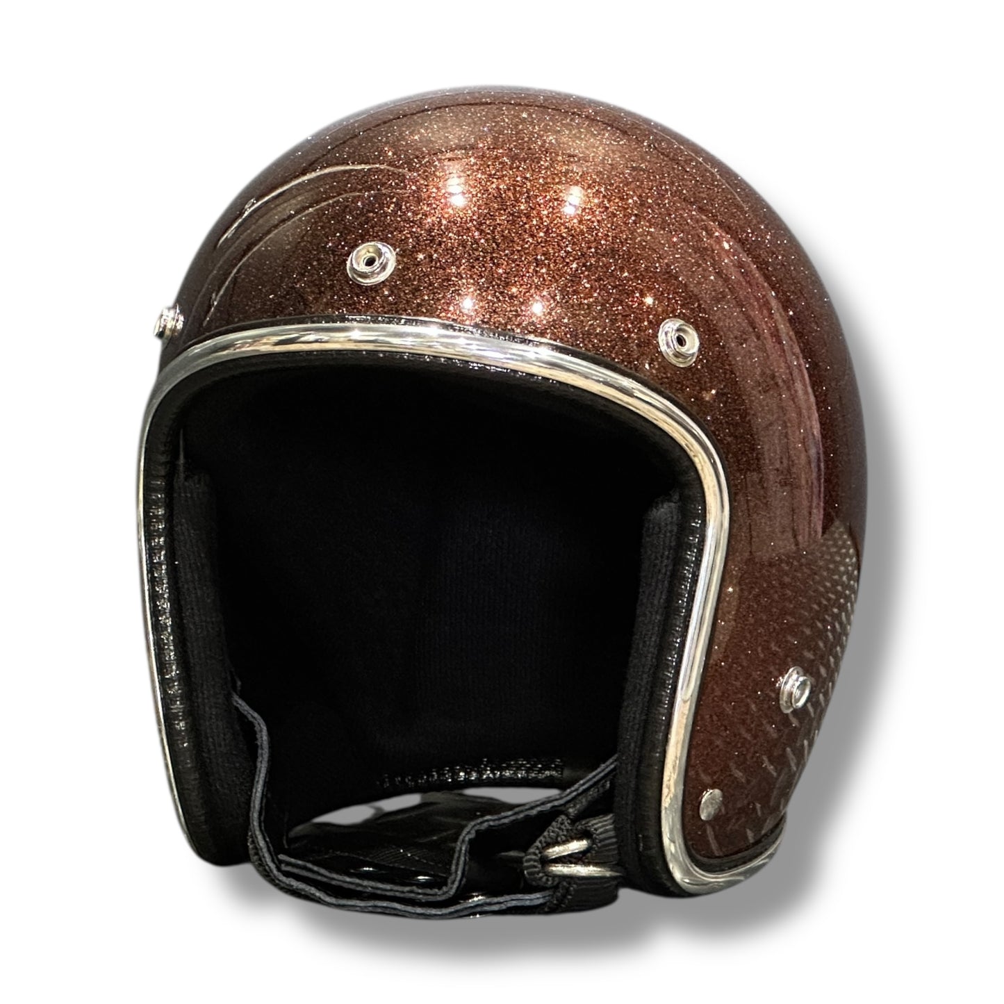 GLITTER 3/4 HELMET グリッターヘルメット BROWN/茶色