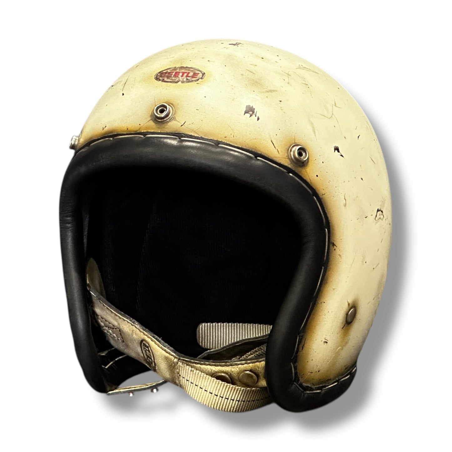 革巻きBEETLE LAC IVORY/アイボリー L.A.C PATINA version 白ダブルストラップ