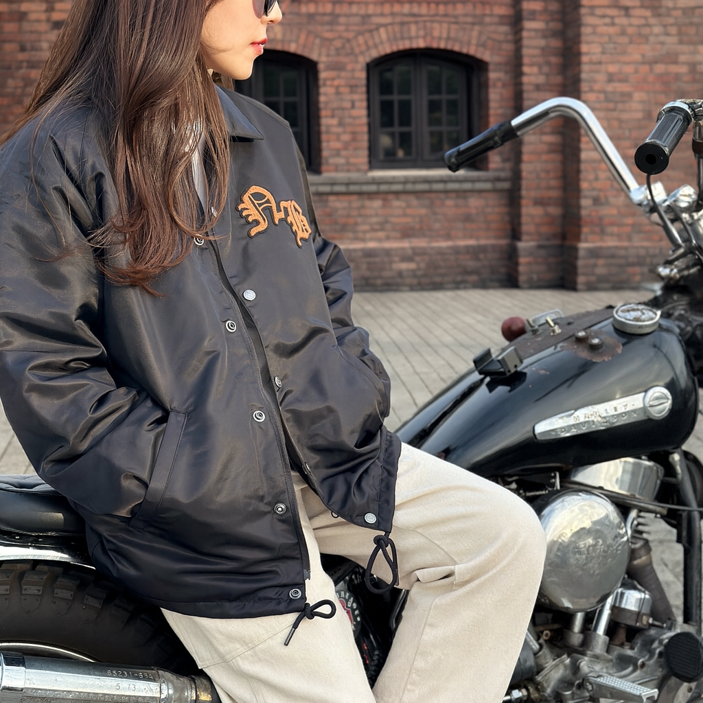 【予約】コーチジャケット Heavy ブラック w/OLD MOUNTAIN