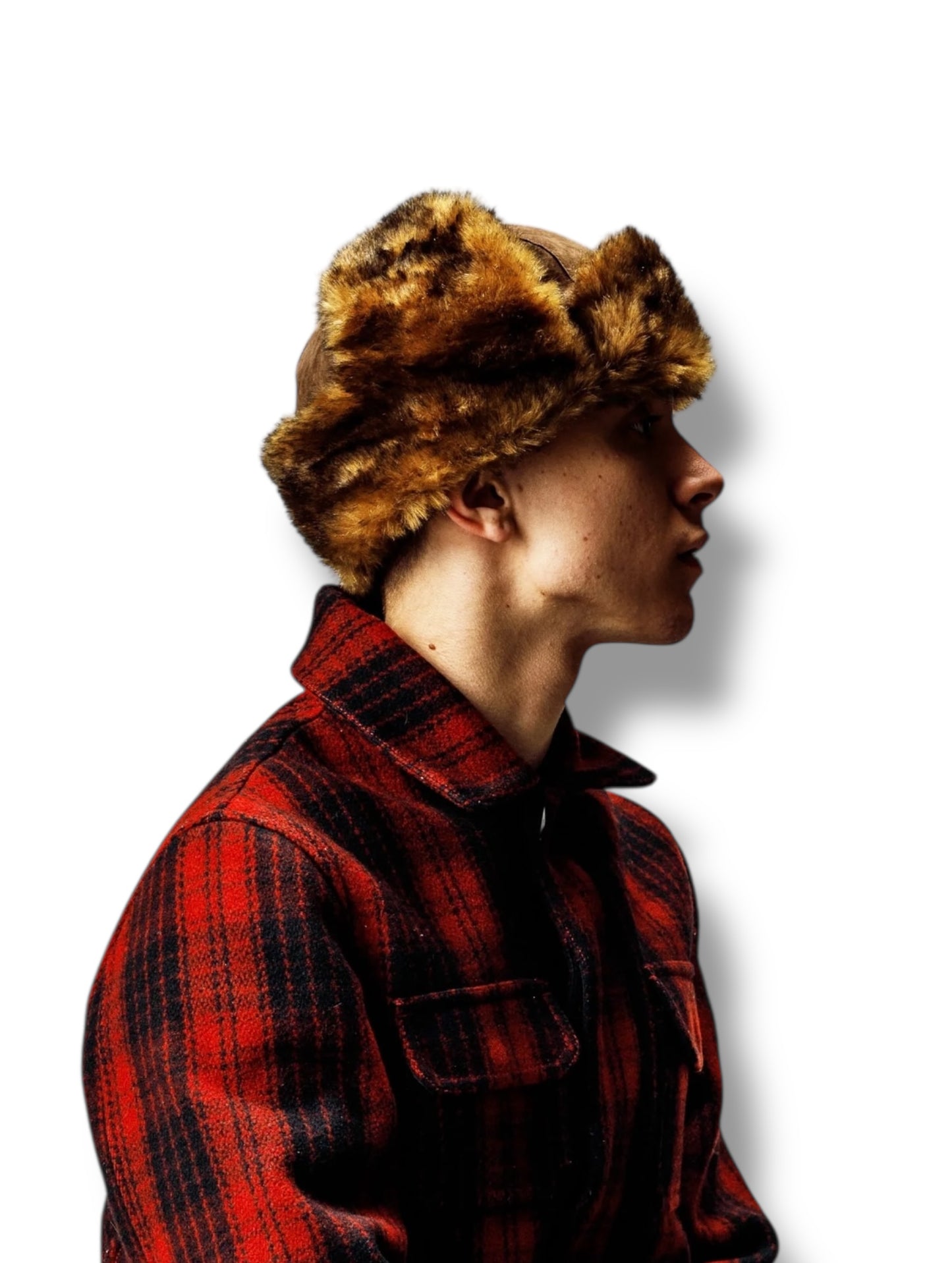 FAKE SUEDE FLIGHT CAP