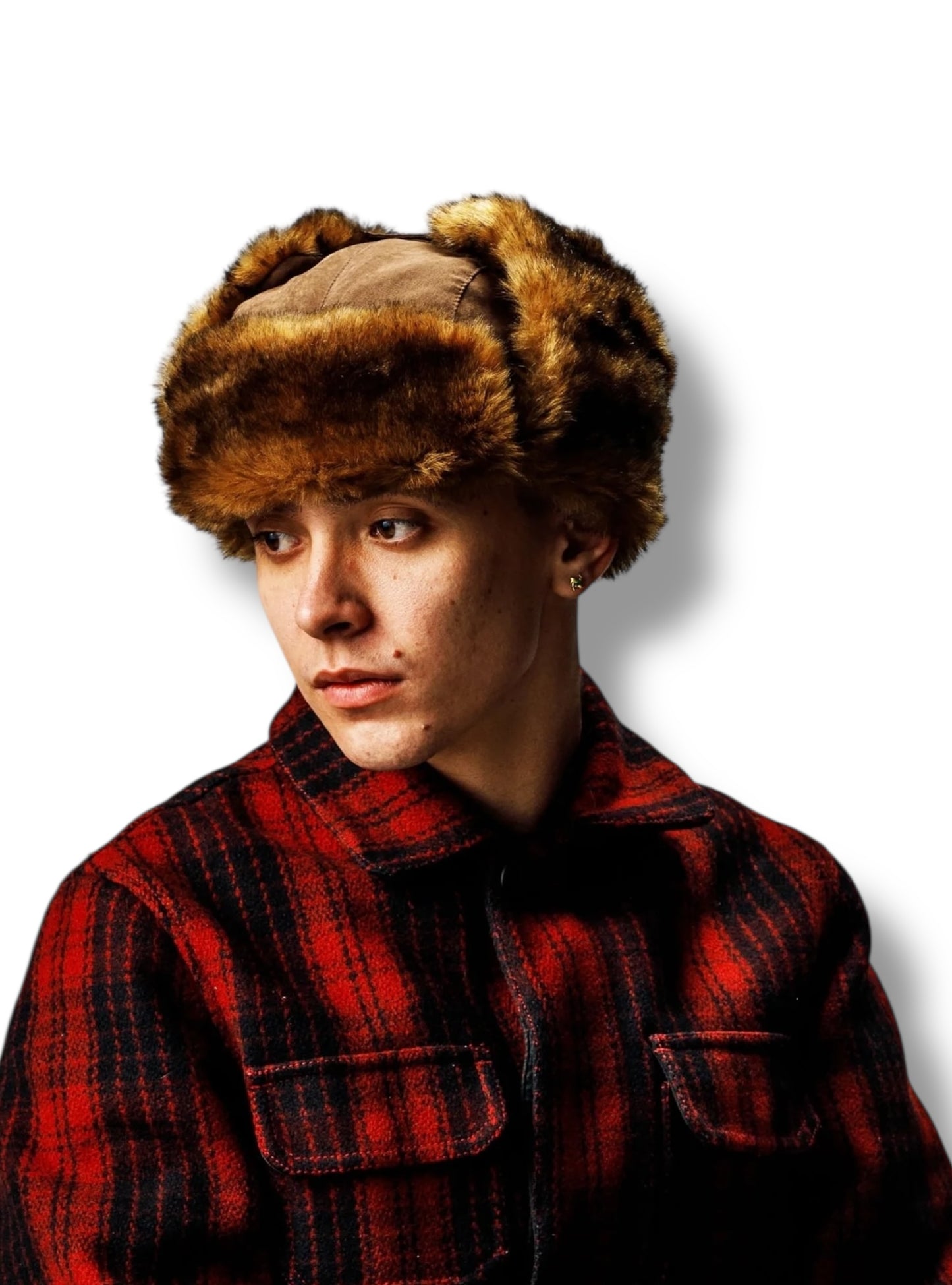 FAKE SUEDE FLIGHT CAP