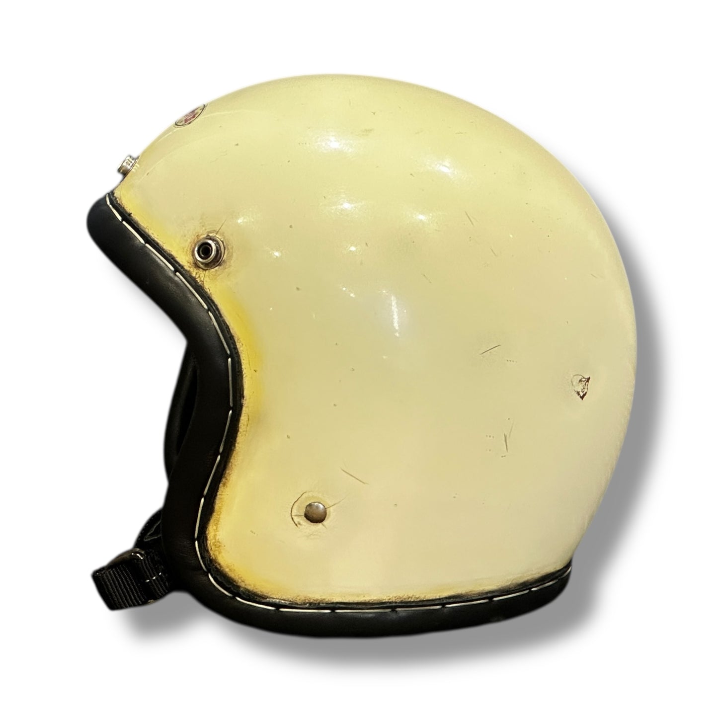革巻きBEETLE LAC IVORY/アイボリー L.A.C PATINA version 黒シングルストラップ